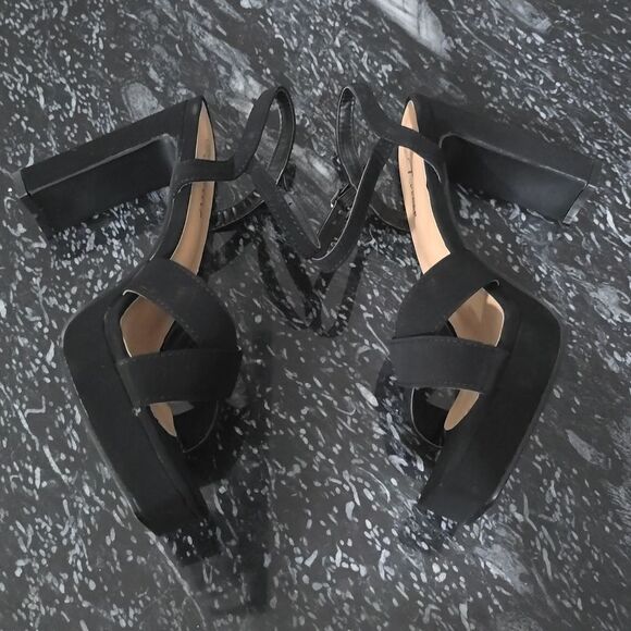 BRAND NEW FOREVER BLOCK HEEL  CRISS-CROSS  ADJUSTABLE BUCKLE ALMOND TOE … - Picture 14 of 16